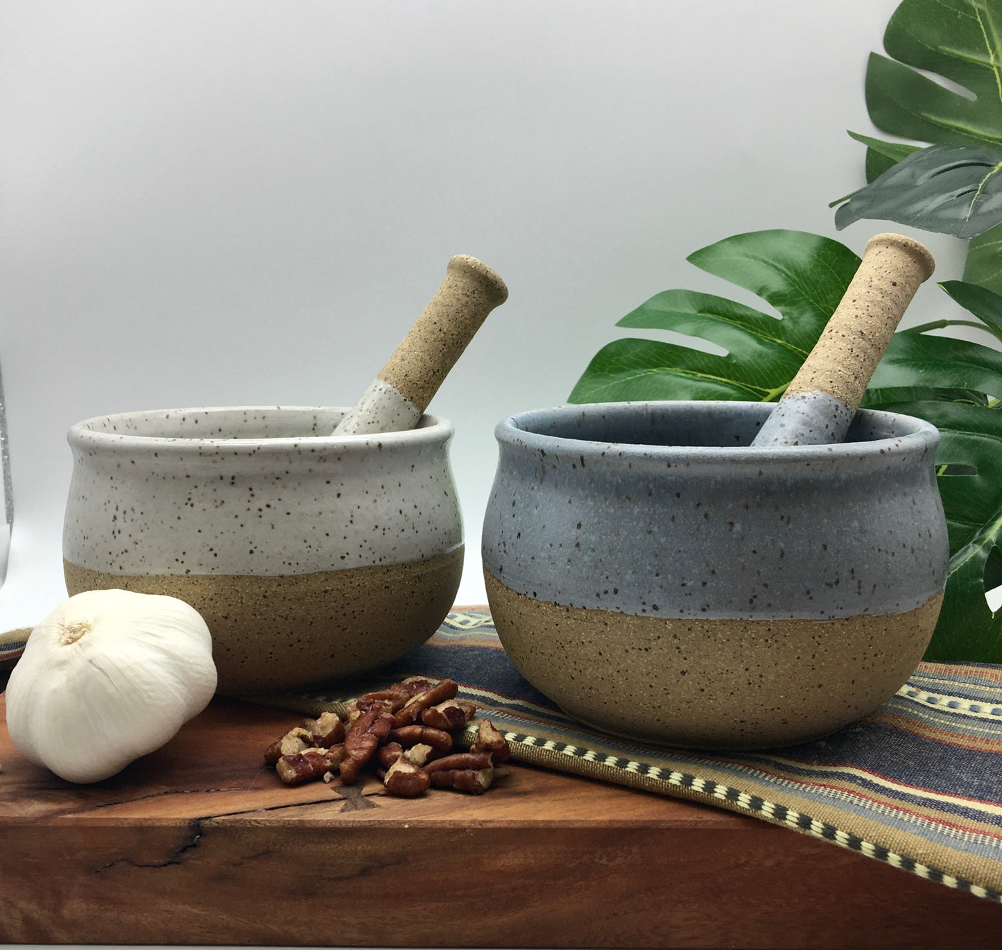 Mortar & Pestle, Wheel Thrown Pottery Mortar and Pestle